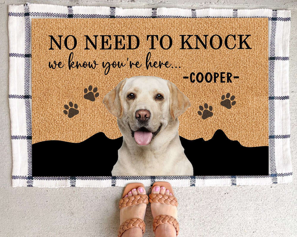 Golden Retriever | Dog | Personalized Doormat | Custom Doormat | Welcome  Mat | Housewarming Gift | Closing Gift | Last Name Door Mat