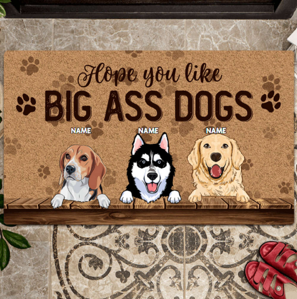 Welcome Pawprint Doormat, Dog Welcome Mat, Gift for Dog Lover, Dog Mom Gift  