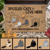 Personalized Cat Doormat, Spoiled Cats Lived…