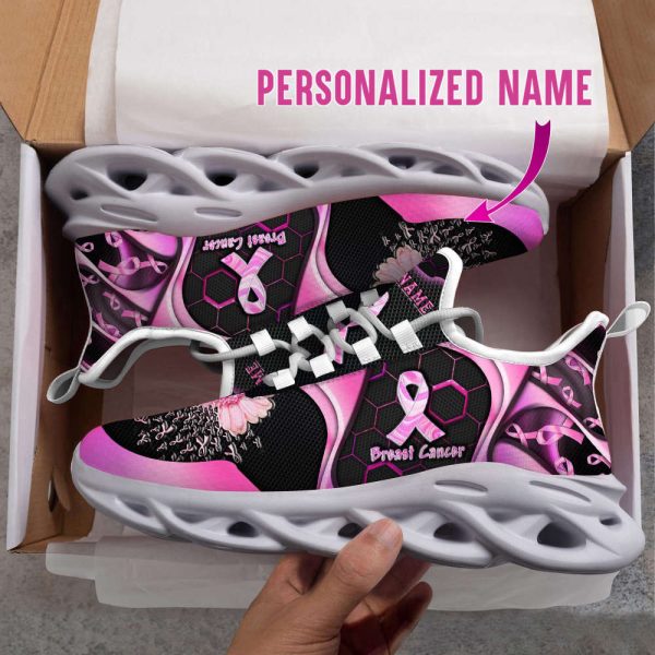 Personalized Name Breast Cancer Awareness Max Shoes For Men Women