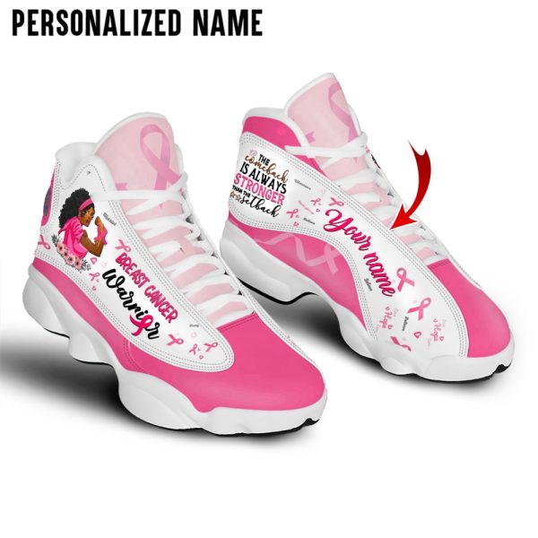 Personalized Name Breast Cancer Awareness Shoes, Breast Cancer Warrior For Breast Cancer