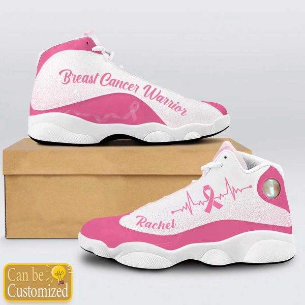 Personalized Name Breast Cancer Awareness Shoes, For Breast Cancer