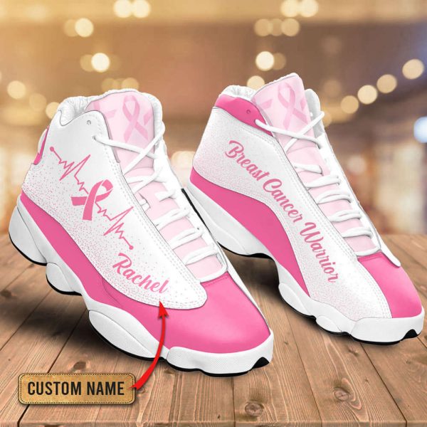 Personalized Name Breast Cancer Awareness Shoes, For Breast Cancer