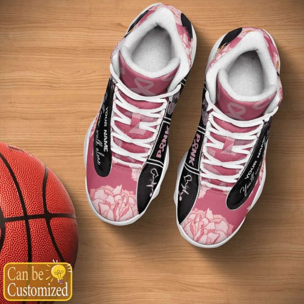 Personalized Name Breast Cancer Awareness Shoes, Pink Ribbon Shoes, Breast Cancer Gifts