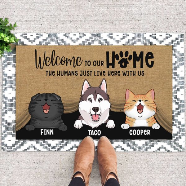 Personalized Pet Doormat, Pet Welcome Mat, Welcome To Our Home, Dog Lover Gift