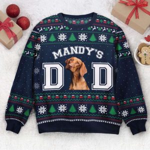 Pet Parents, Personalized Photo Ugly Sweater,…