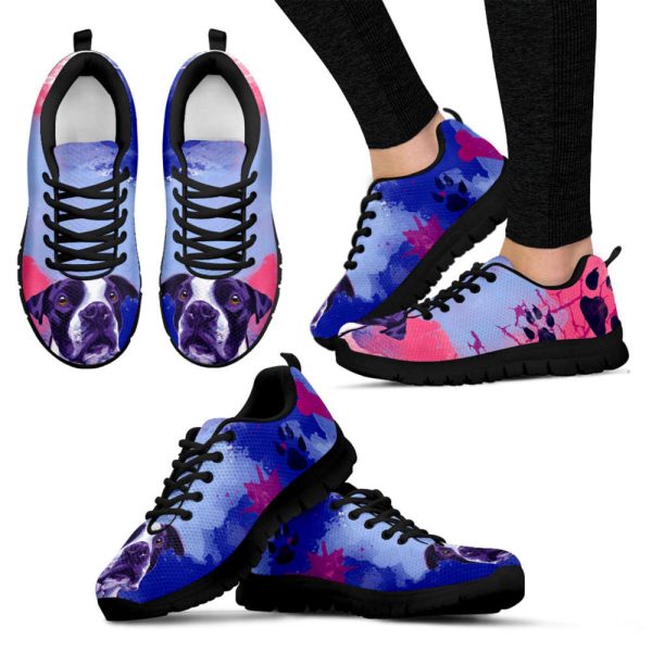 Pit Bull Running Shoes Women’s Tie Sneakers, Dog Sneakers, Gift For Dog Lover