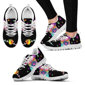 pug dog lover shoes art colorful sneakers walking running lightweight casual shoes for pet lover.jpeg