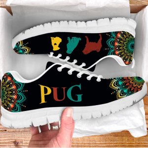 pug dog lover shoes geometric mandala art sneakers walking running lightweight casual shoes for men and women 2.jpeg