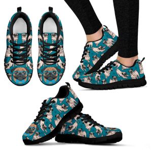 Pug Life Womens Sneakers Black Sole…