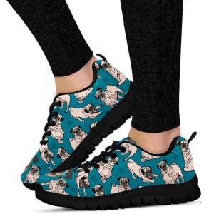 pug life womens sneakers black sole running custom gifts pet dog lovers 1 2.jpeg