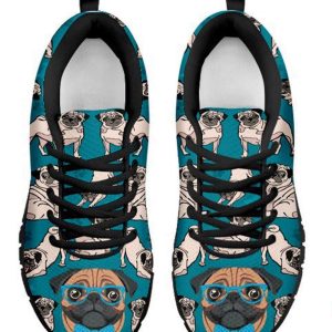 pug life womens sneakers black sole running custom gifts pet dog lovers 1 3.jpeg