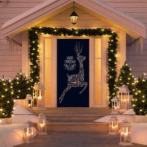 Reindeer Christmas Door Cover- Christmas Door…