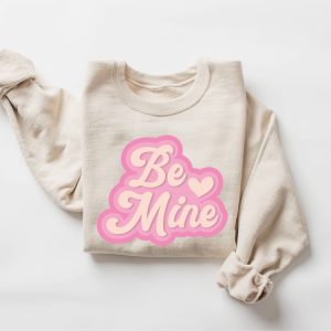 retro be mine sweatshirt valentine sweatshirt heart sweatshirt gift for women 3.jpeg