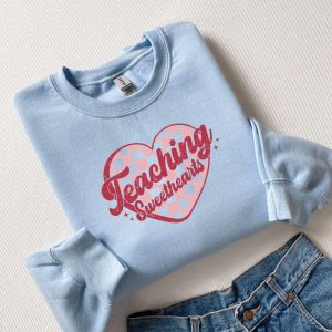 retro teaching sweethearts sweatshirt gift for teachers groovy teacher shirt for women 2.jpeg