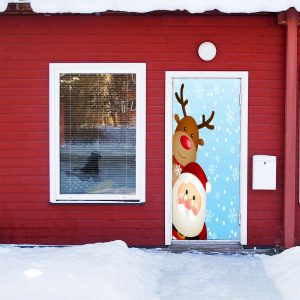 santa and reindeer door decoration christmas door cover christmas gift for family 1.jpeg