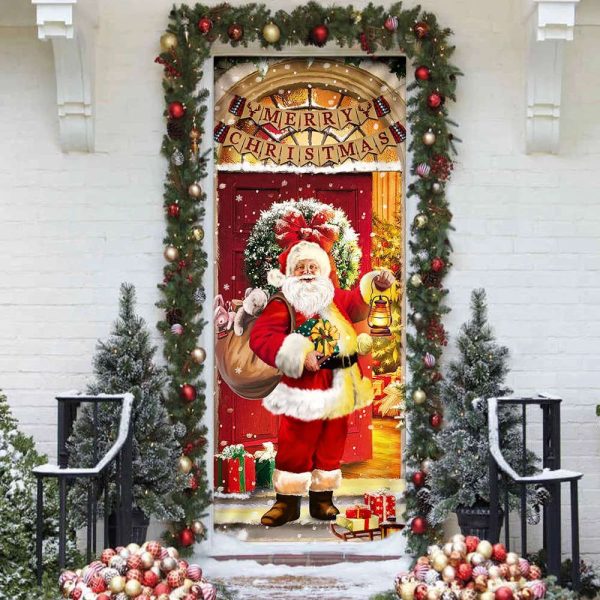 Santa Claus Christmas Door cover Home Decor, Gift For Christmas