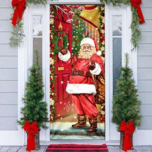 santa claus christmas is coming door cover christmas door cover christmas outdoor decoration 2.jpeg