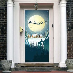 santa claus door cover for christmas decor holiday christmas door banner christmas vinyl sticker murals christmas theme decor ns3020 1.jpeg