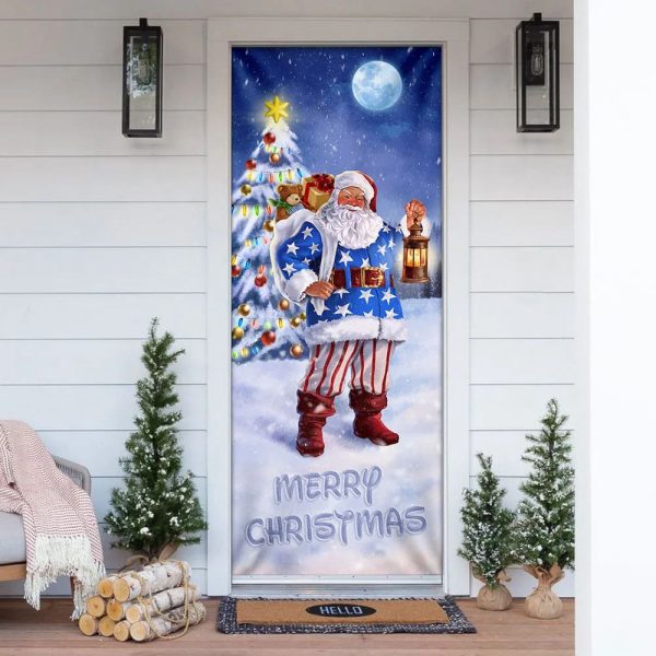 Santa Claus Door Cover – Merry Christmas Door Cover, Gift For Christmas