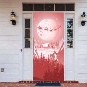 santa claus front door for christmas decor holiday merry christmas door banner christmas vinyl murals christmas gift decor ns3029.jpeg