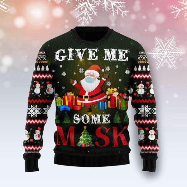 Santa Give Me Some Mask Ugly Christmas Sweater, Gift For Christmas