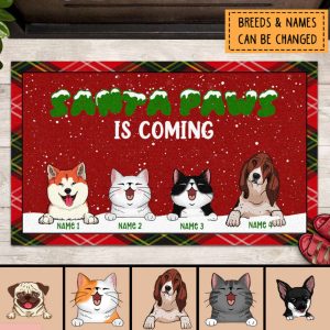 Santa Paw Funny Pet Christmas Personalized…