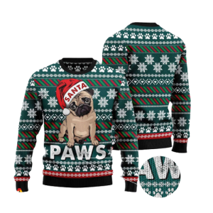 Santa Pug Ugly Christmas Sweater, Christmas…