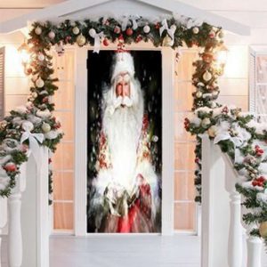 santa s magic door decoration christmas door cover outdoor christmas decorations christmas banner door cover home decor 2.jpeg