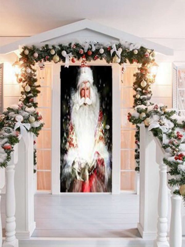 Santa’s Magic Door Decoration – Christmas Door Cover – Christmas Gift For Family