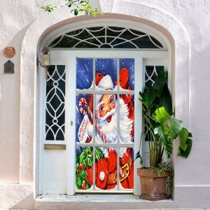 Santa’s Window Smile Door Cover –…