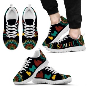 shih tzu dog lover shoes geometric mandala art sneakers walking running lightweight casual shoes for pet lover.jpeg