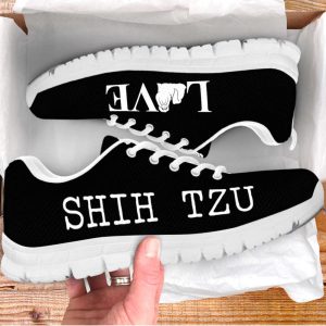 shih tzu dog lover shoes love black sneakers walking running lightweight casual shoes for pet lover 2.jpeg