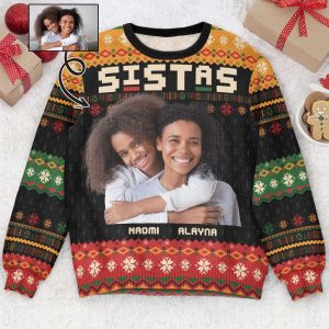 Sistas Christmas, Personalized Ugly Sweater, For…