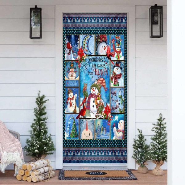 Snowflakes Are Kisses From Heaven Door Cover, Gift For Christmas