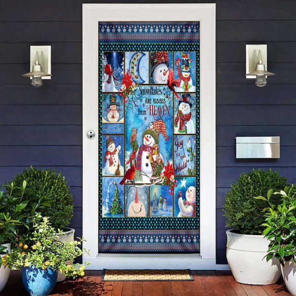 Snowflakes Are Kisses From Heaven Door Cover, Gift For Christmas