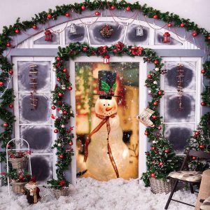 snowman door decorations christmas door covers christmas gift for family.jpeg