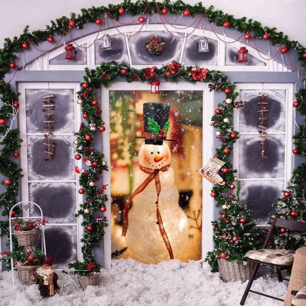 Snowman Door Decorations – Christmas Door Covers – Christmas Gift For Family