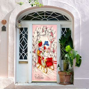 snowman sleigh ride door cover christmas door covers snowman decorations front door decor holiday door covers 1.jpeg