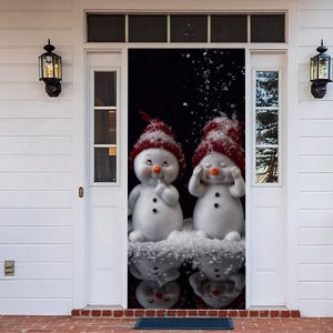 snowmen front door banner christmas door cover removable christmas door self adhesive mural holiday banner outdoor decor christmas gift 2.jpeg