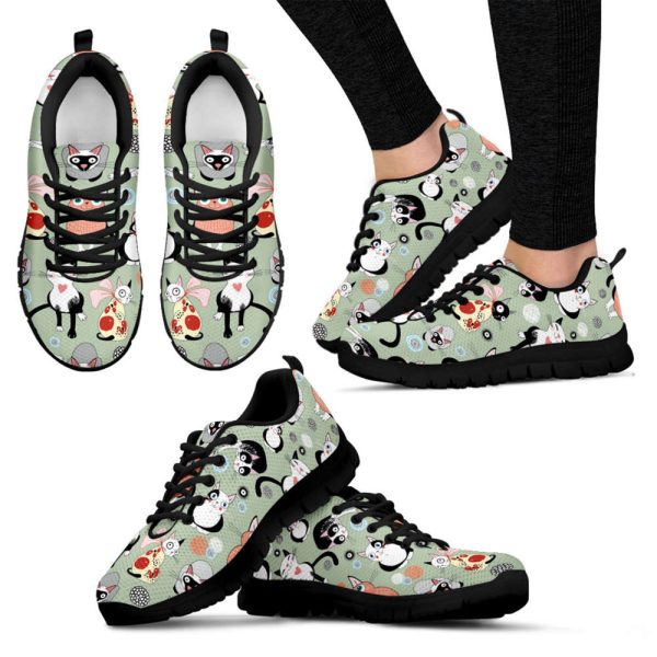 Sweet Happy Cats Women’s Custom Sneakers, Mother’s Day Gifts Idea