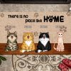 There Is No Place Like Home Personalized Dog and Cat Doormat, For Pet Lovers