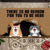 There Is No Reason For You To Be Here Personalized Cat Doormat, Gift For Cat Lovers