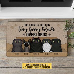 this house is ruled by tiny furry overlords doormat personalized pet doormat custom black cat doormat funny rug for cat lovers welcome mat.jpeg