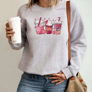 valentine coffee heart sweatshirt women valentine shirt cozy love sweatshirt for women 1.jpeg