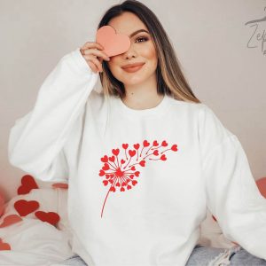 valentine day sweatshirt flower valentine sweatshirt dandelion sweatshirt gift for women 2.jpeg