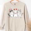 Valentines Day Sweatshirt, Cat Lover Sweater,…