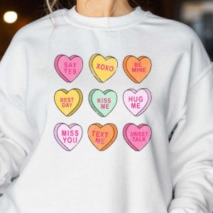 valentines day sweatshirt conversation hearts sweatshirt sweatshirt for women 1 2.jpeg