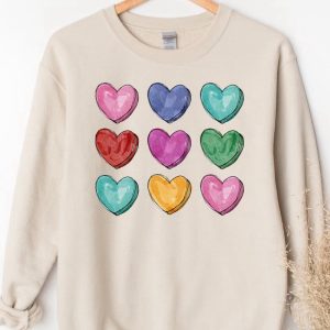 valentines watercolor hearts sweatshirt valentines day sweater gift for women 2.jpeg