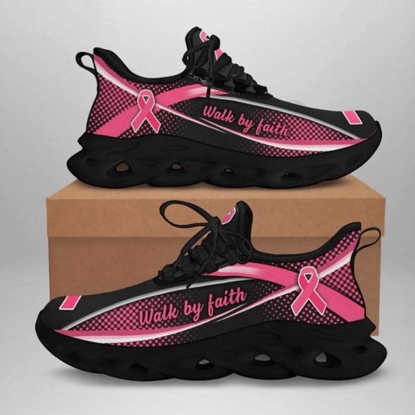 Walk By Faith Breast Cancer Awareness Max Shoes, Breast Cancer Warrior Gift